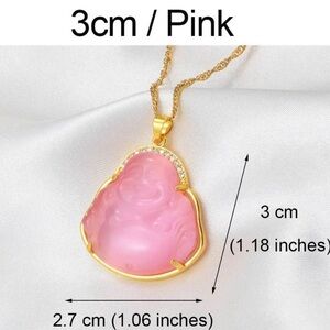Pink Buddha necklace